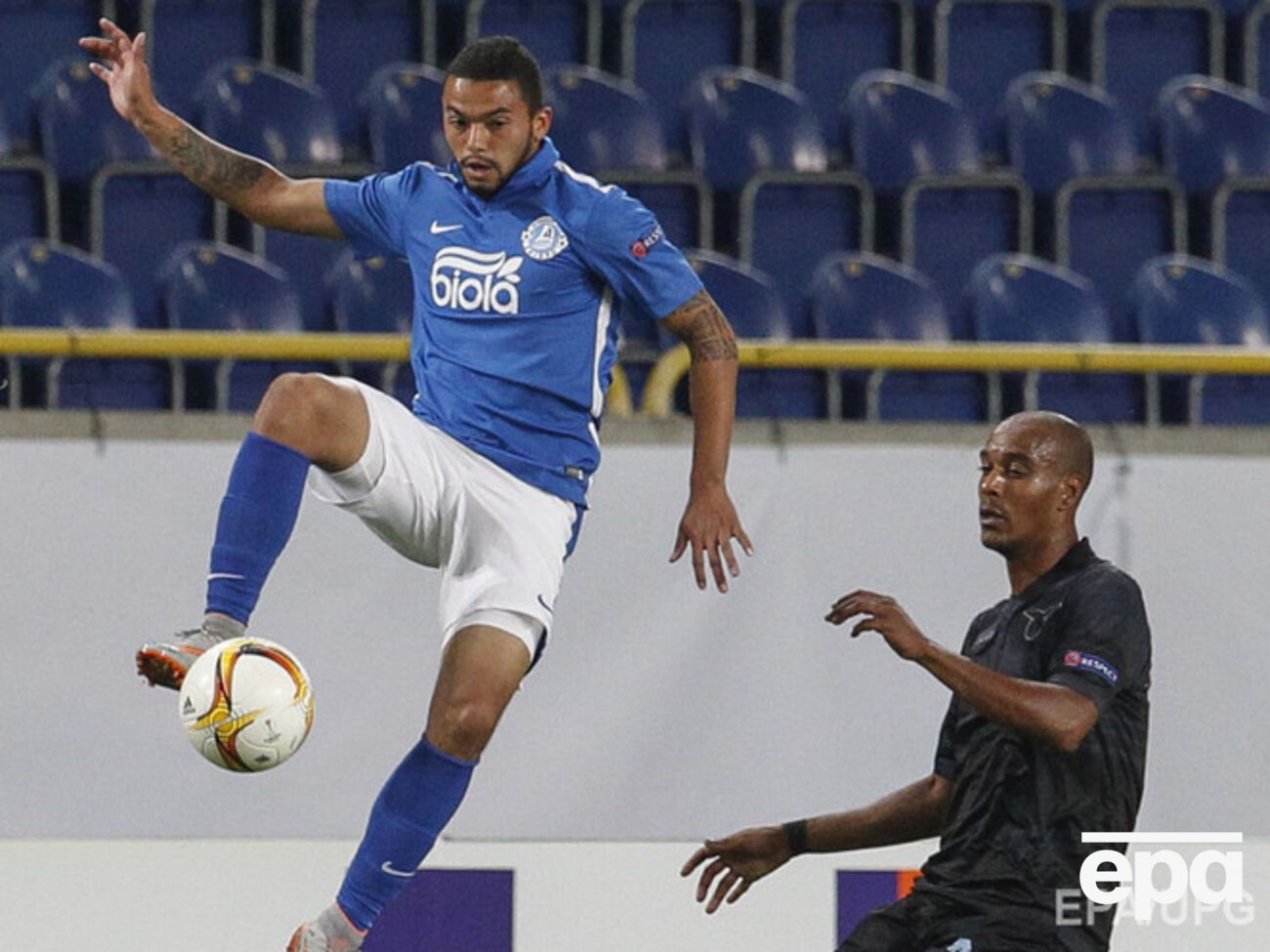 "Днепр" спасается от поражения в матче против "Лацио". Фоторепортаж