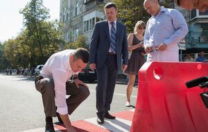 Кличко открыл реконструированную улицу Братскую на Подоле. Фоторепортаж