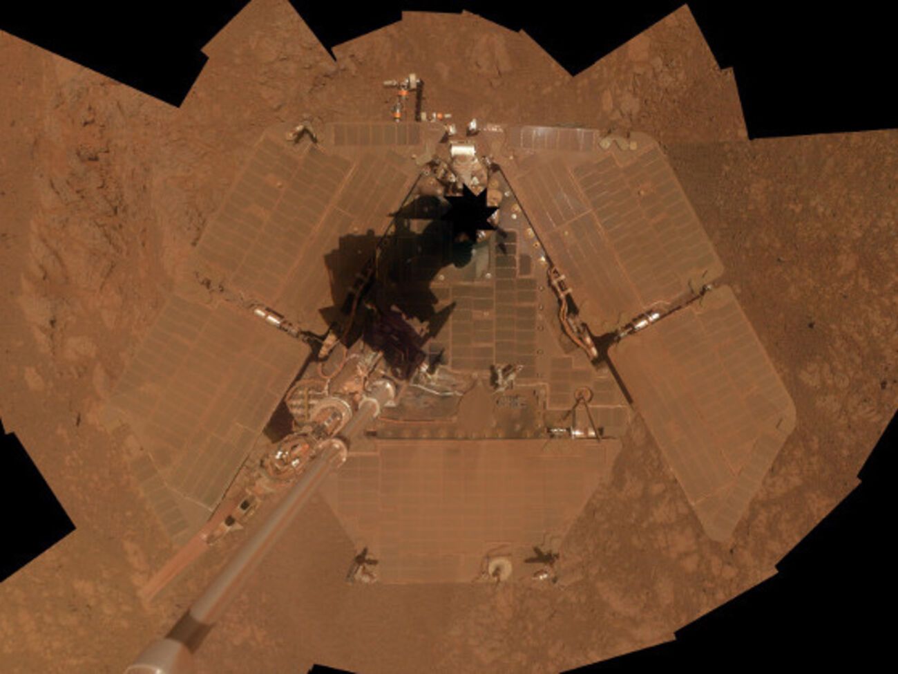 Пыль после бури в 2008 году закрыли панели Spirit