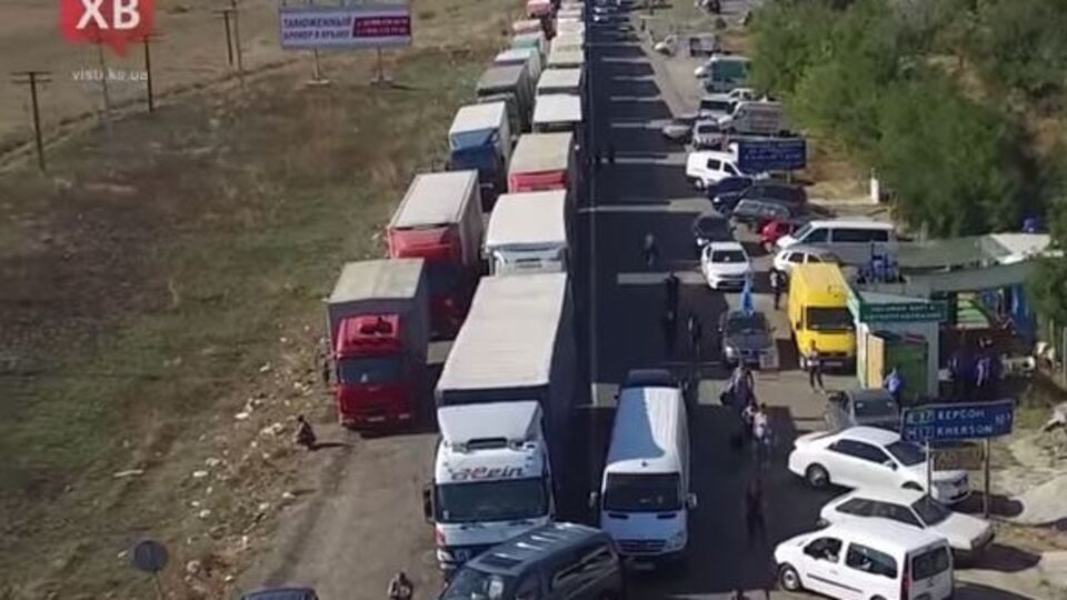 Блокада Крыма: скриншот с видео