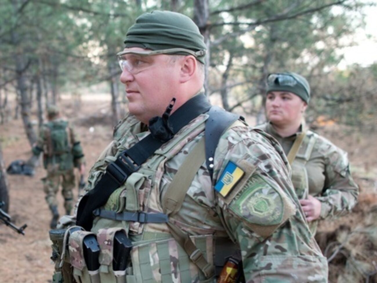 Глава батальона "Слобожанщина" Андрей Янголенко и его жена Инна