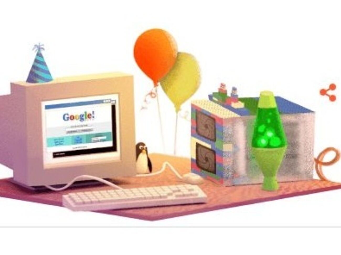 Праздничный дудл от Google