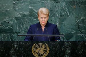 Грибаускайте: Невозможно одновременно уважать устав ООН и игнорировать его нарушения