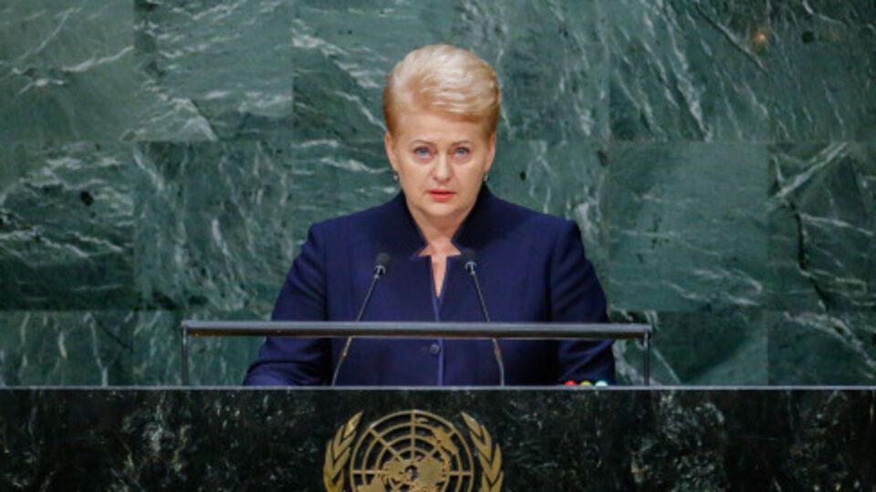 Грибаускайте: Невозможно одновременно уважать устав ООН и игнорировать его нарушения