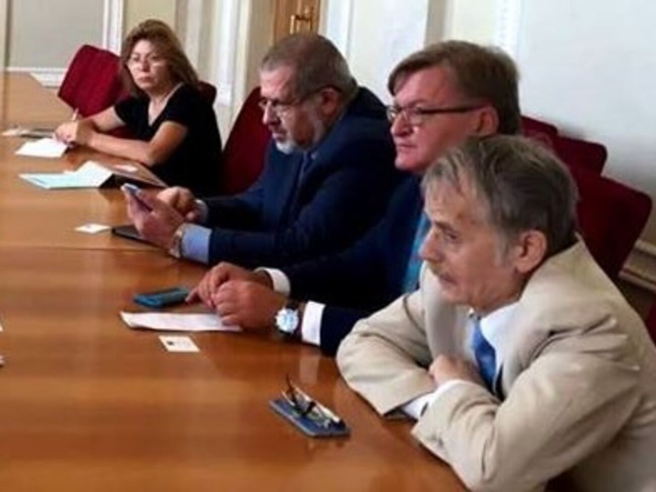 Лидеры крымских татар на встрече с представителями Совета Европы