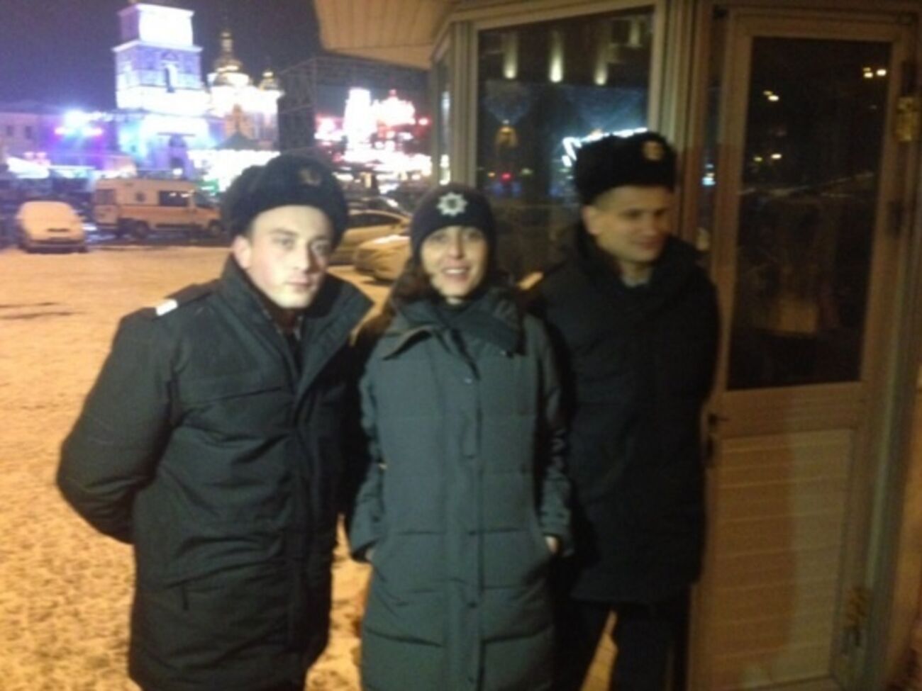 Глава Нацполиции патрулировала столицу в новогоднюю ночь. Фоторепортаж