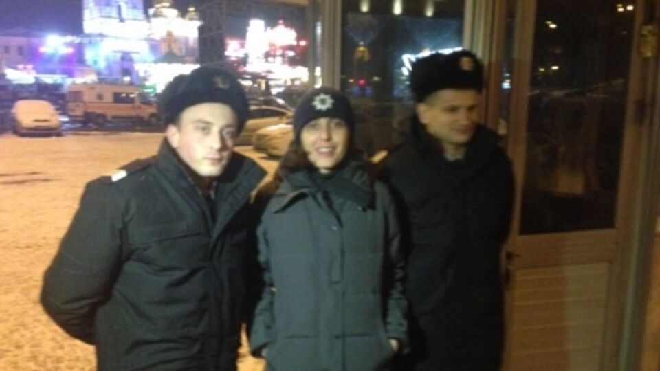 Глава Нацполиции патрулировала столицу в новогоднюю ночь. Фоторепортаж