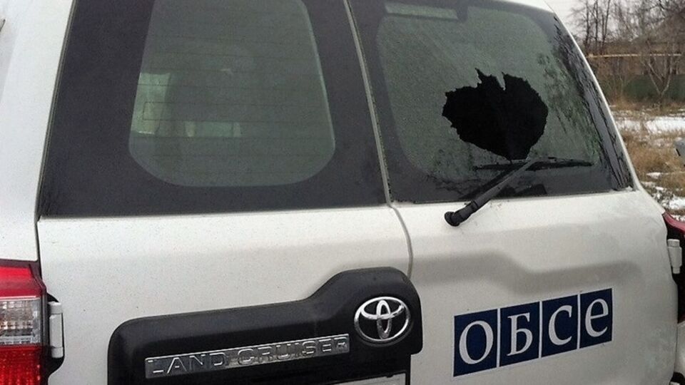Автомобиль ОБСЕ получил повреждения