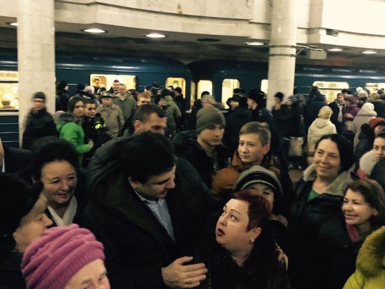 Михаил Саакашвили приглашает на третий антикоррупционный форум пассажиров харьковского метро