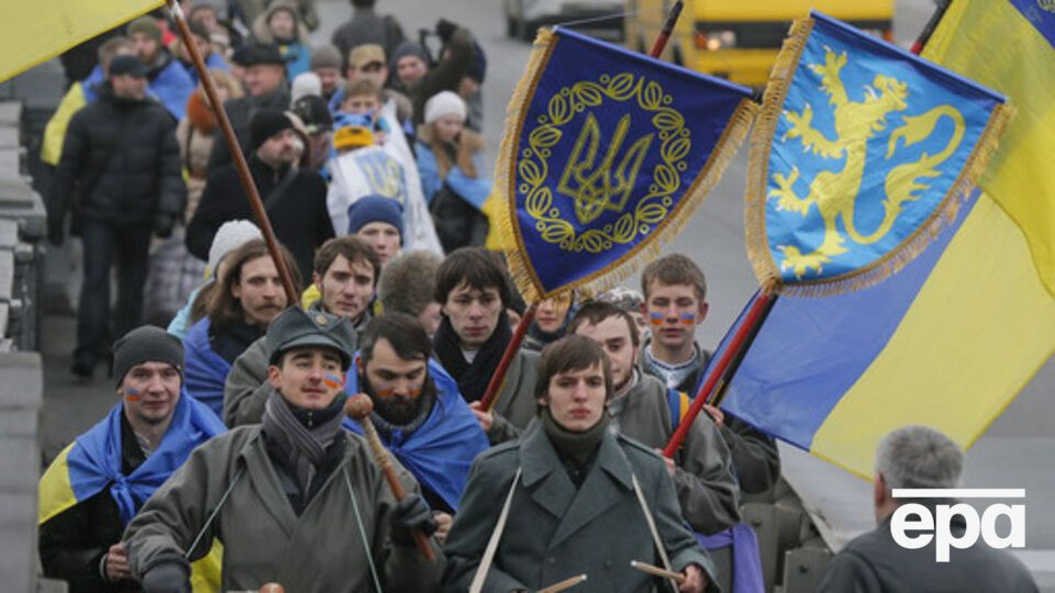 Празднование Дня соборности Украины (архивное фото)