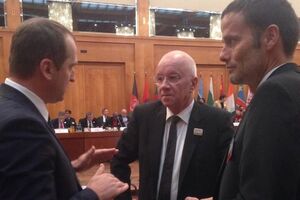 Глава Минагрополитики Украины Алексей Павленко с директором федерального ведомства по делам сельского хозяйства Швейцарии Бернардом Леманом