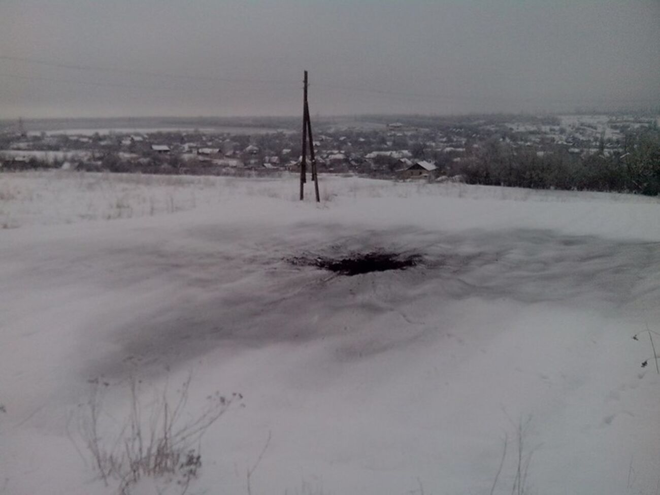 Следы обстрелов в Зайцево