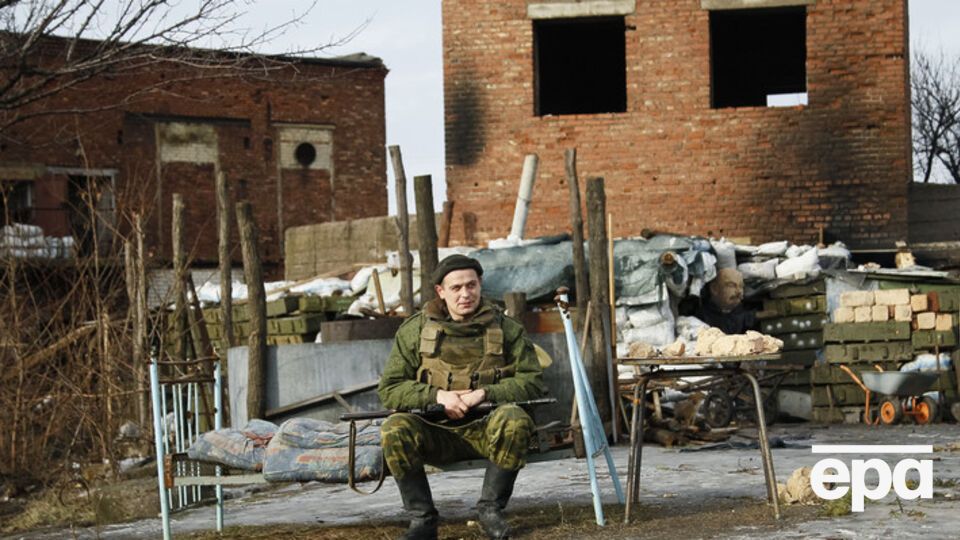 Пророссийский боевик в районе Горловки (Донецкая область)