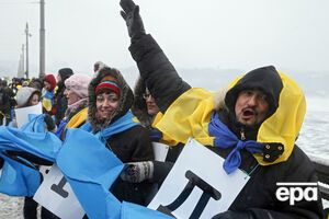 В День Соборности украинцы провели традионный флешмоб