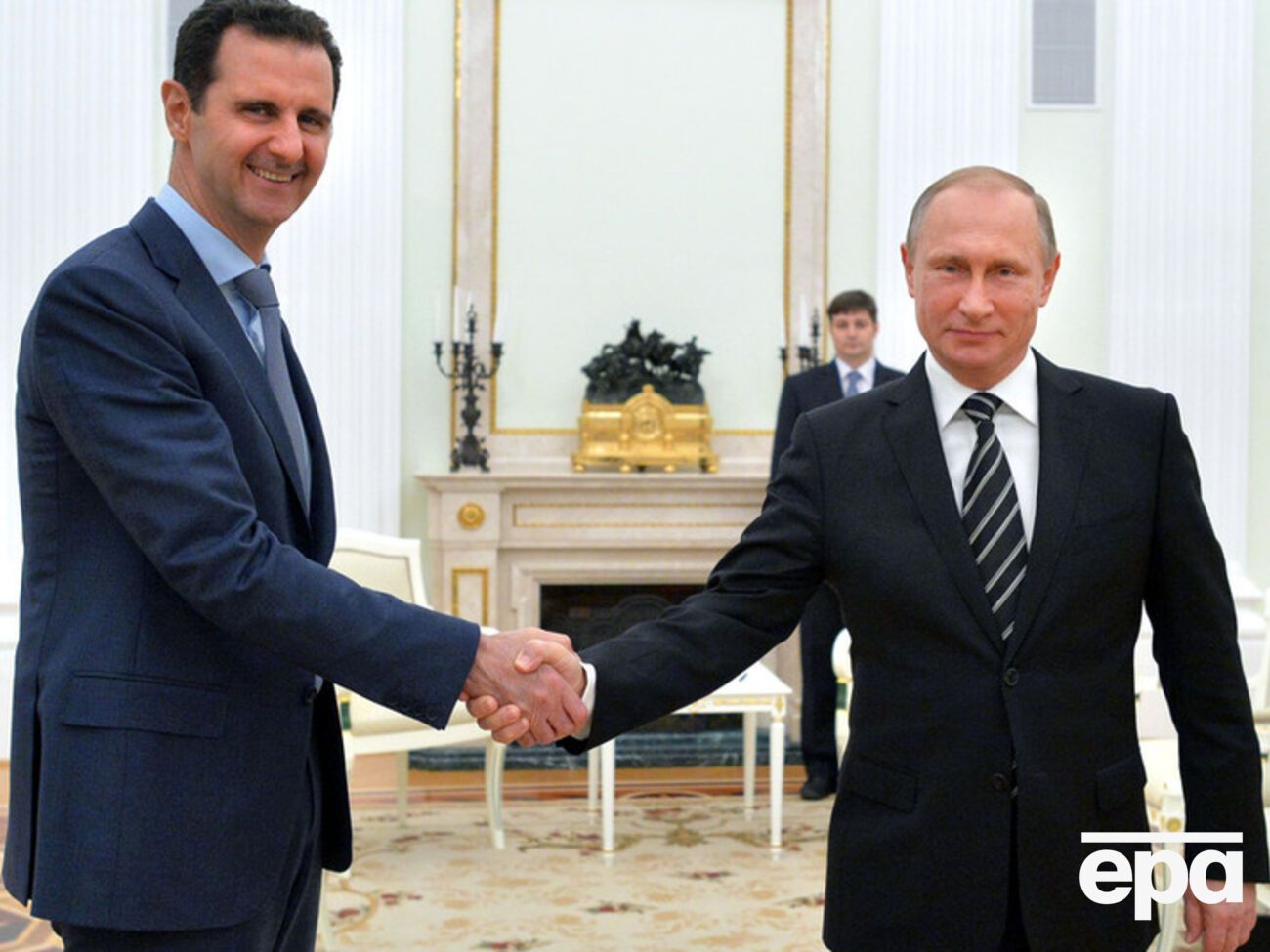 Официальный Кремль продолжает поддерживать сирийского президента. На фото &ndash; Башар Асад и Владимир Путин