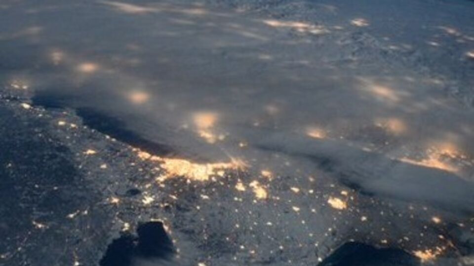 Астронавт опубликовал сделанный из космоса снимок снежной бури в США