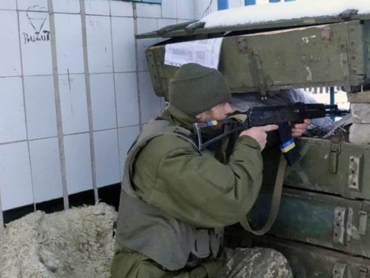 Украинские десантники провели учения в зоне АТО. Фоторепортаж