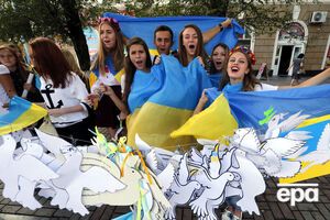 Украинские студенты, протестующие против войны