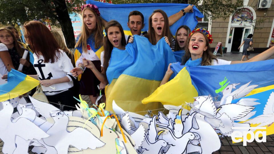 Украинские студенты, протестующие против войны