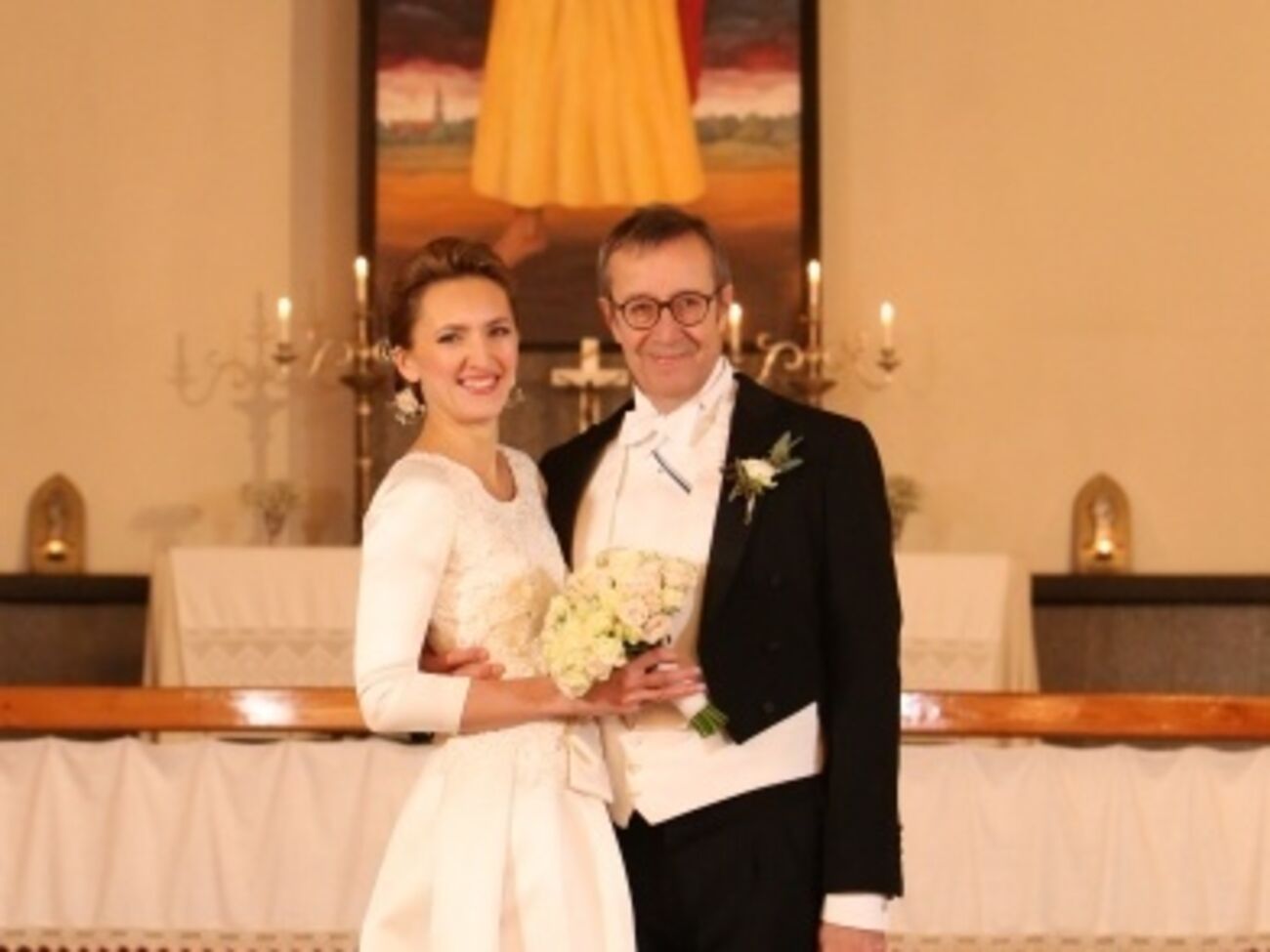 Церемония венчания Тоомаса Хендрика Ильвеса и Иевы Купце