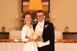 Церемония венчания Тоомаса Хендрика Ильвеса и Иевы Купце