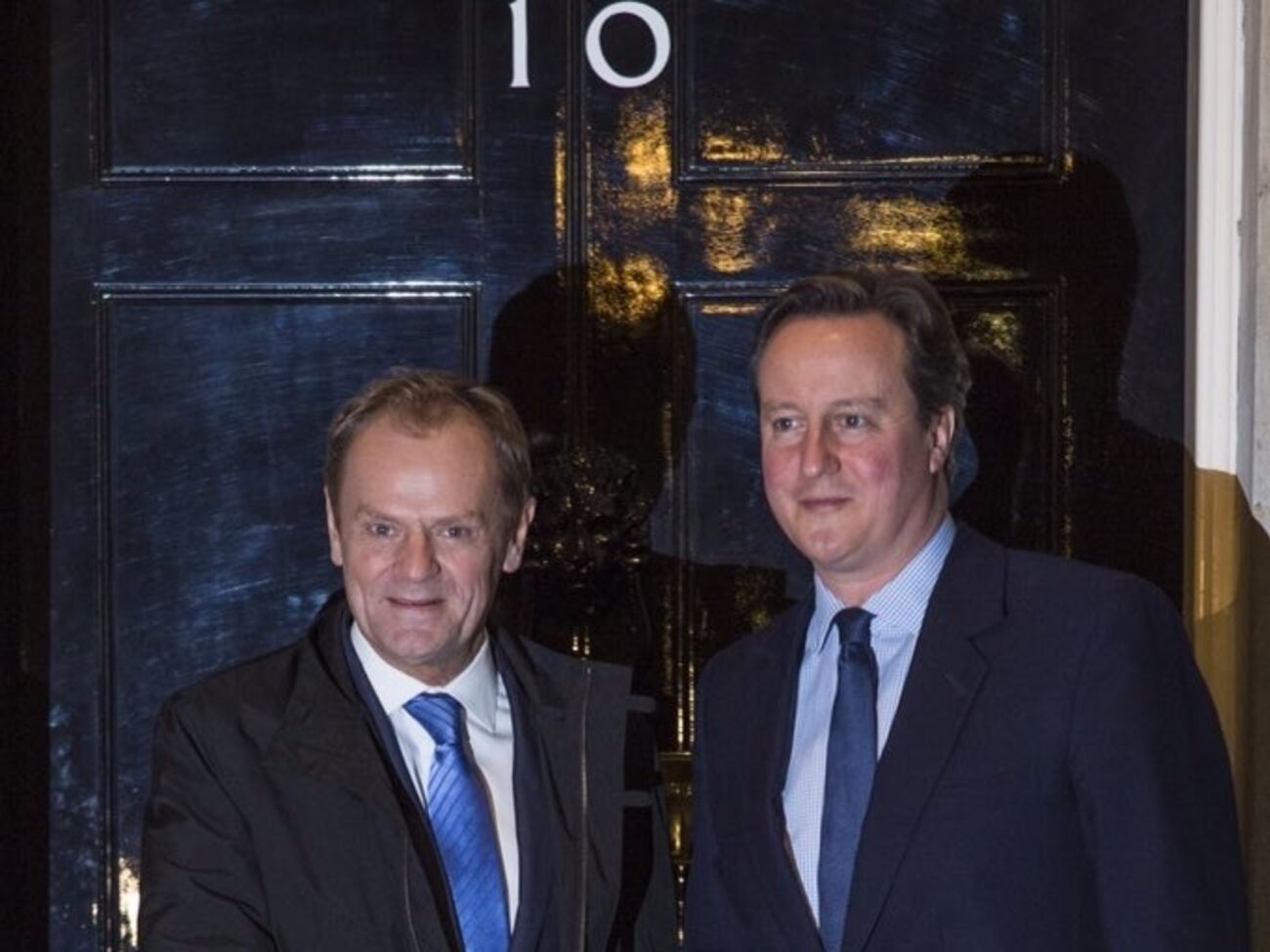 Туск и Кэмерон перед переговорами на Даунинг-стрит, 10
