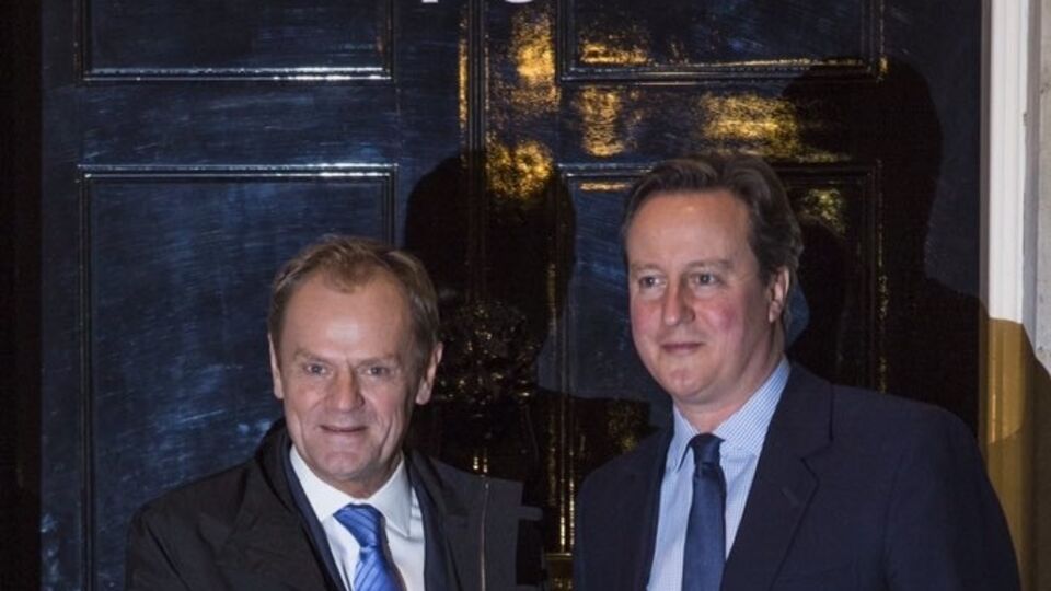 Туск и Кэмерон перед переговорами на Даунинг-стрит, 10