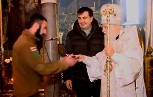 Патриарх Филарет наградил грузинских военных, воюющих в Украине