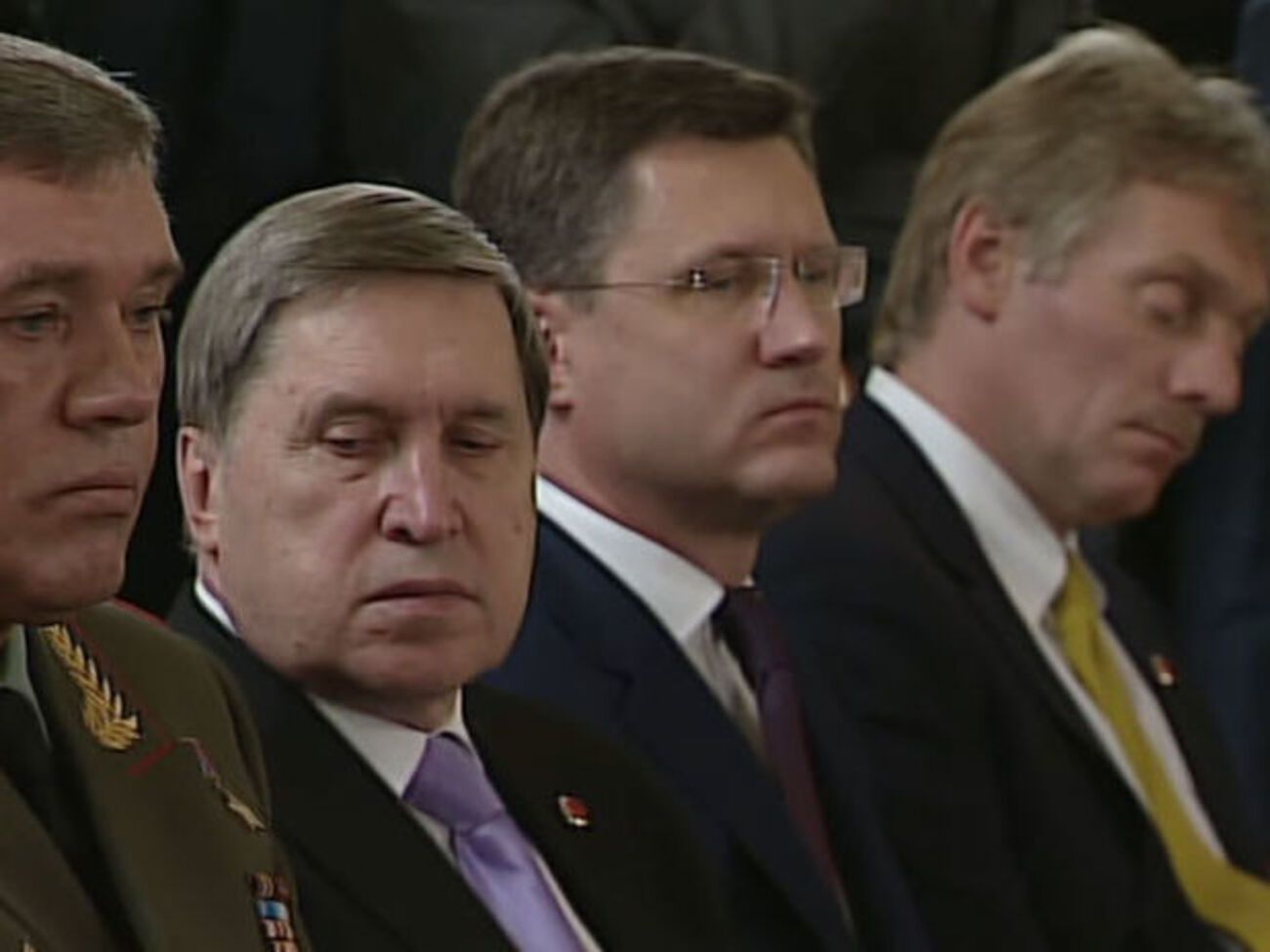 Песков задремал во время пресс-конференции Путина и Эрдогана