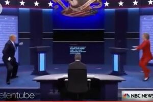 Видеомонтаж с танцами Клинтон и Трампа под аккомпанемент президента РФ приобретает популярность в сети