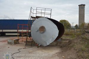 Взорвавшаяся цистерна