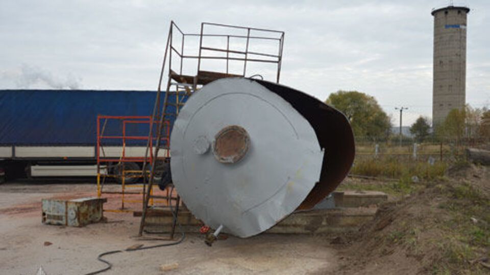 Взорвавшаяся цистерна