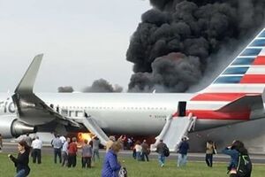 Неисправность двигателя привела к пожару