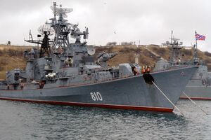 Перед отплытием экипаж "Сметливого" провел противодиверсионные учения