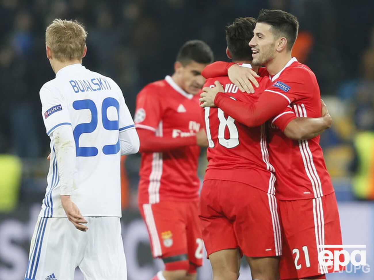 Предыдущий матч "Динамо" и "Бенфики" закончился победой португальцев