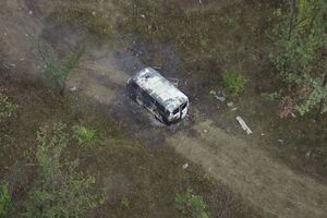 Террористы сожгли машину медицинской помощи с медиком 122-го аэромобильного батальона