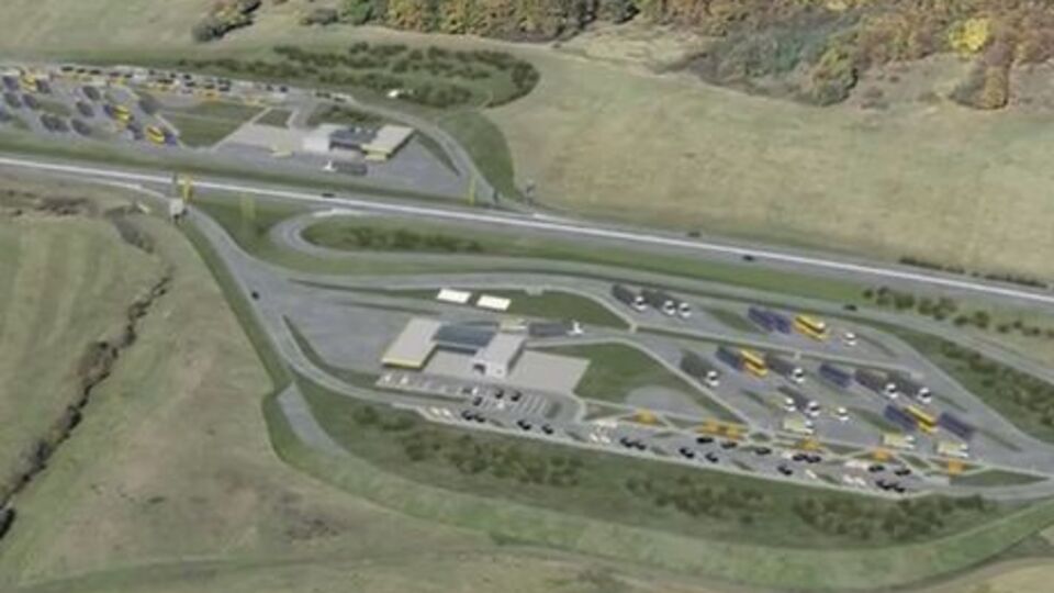 Модель зоны отдыха и весового контроля отремонтированной трассы