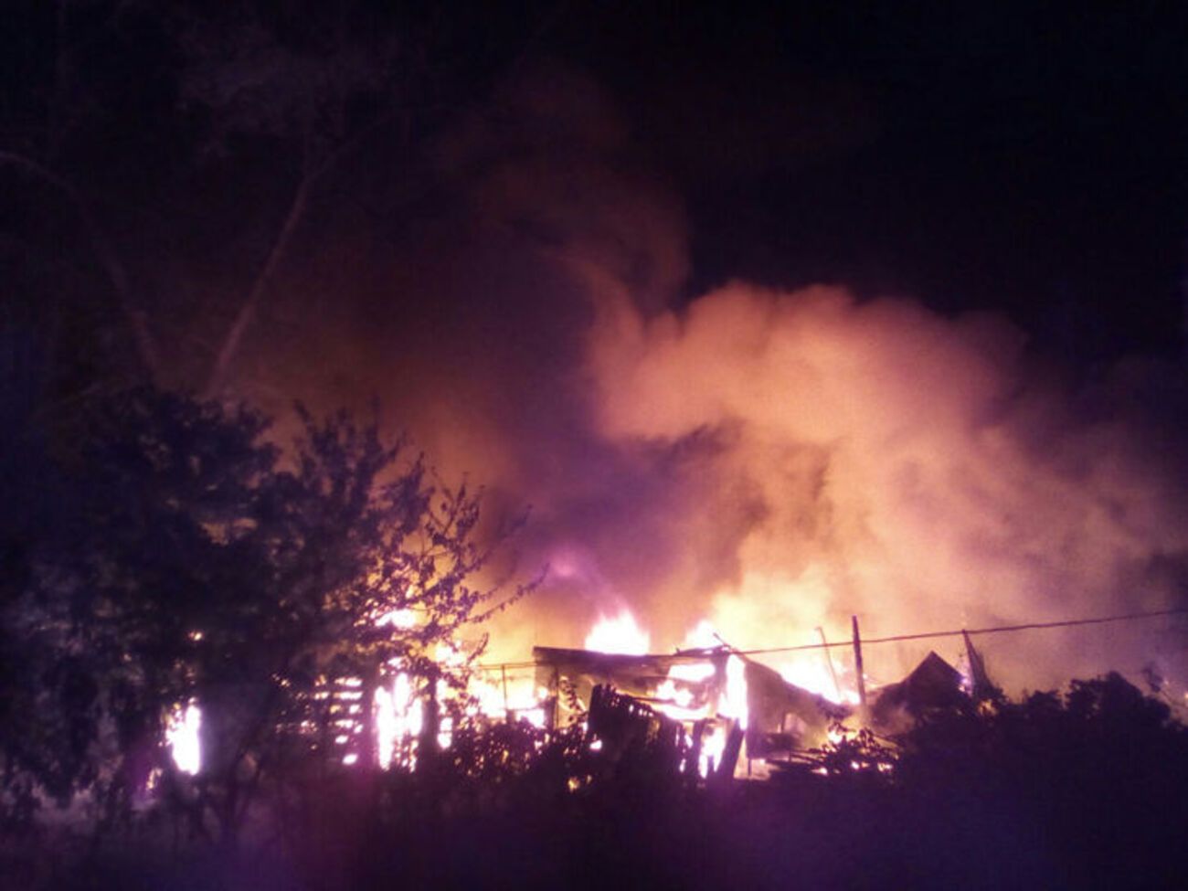 В течение часа пожарные потушили огонь