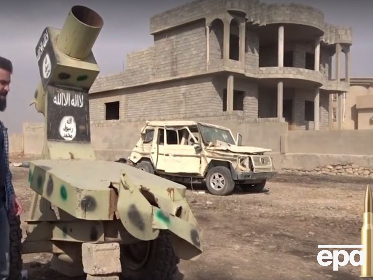 Самодельная мортира боевиков ИГИЛ