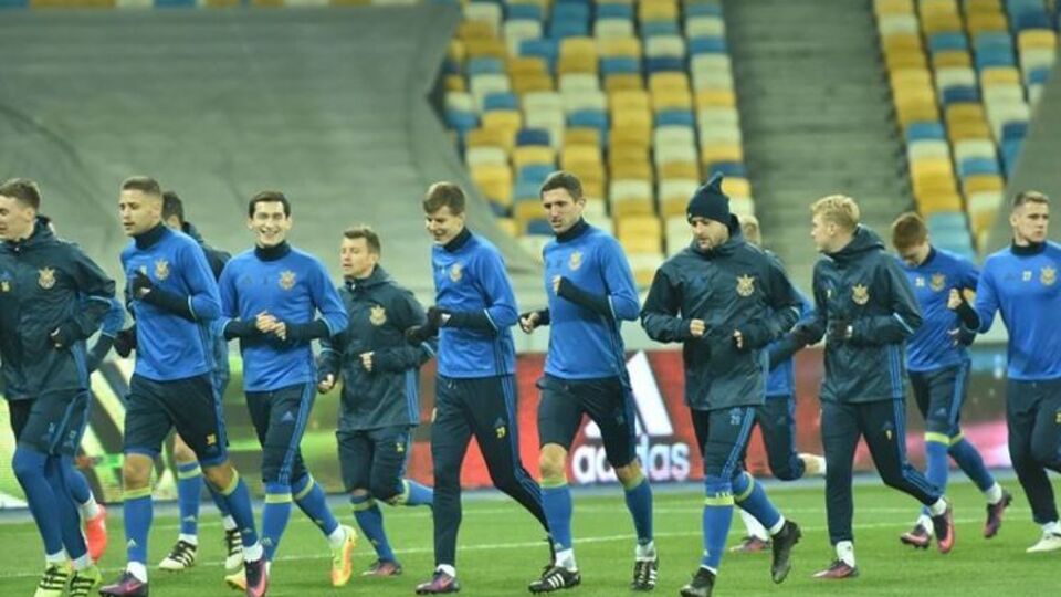 Украинская команда завершает подготовку к матчу с Финляндией