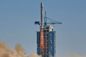 Ракету запустили с космодрома в пустыне Гоби