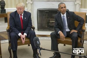 Трамп (на фото слева) на встрече с Обамой (на фото справа) выглядел очевидно озадаченным, отметил публицист Шендерович