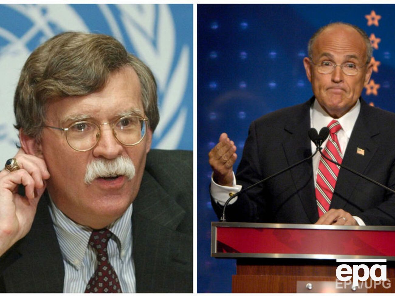 WSJ: Трамп выбирает между "воинствующим консервативным дипломатом" Болтоном (на фото слева) и&nbsp;"старым другом и союзником" Джулиани (на фото справа)