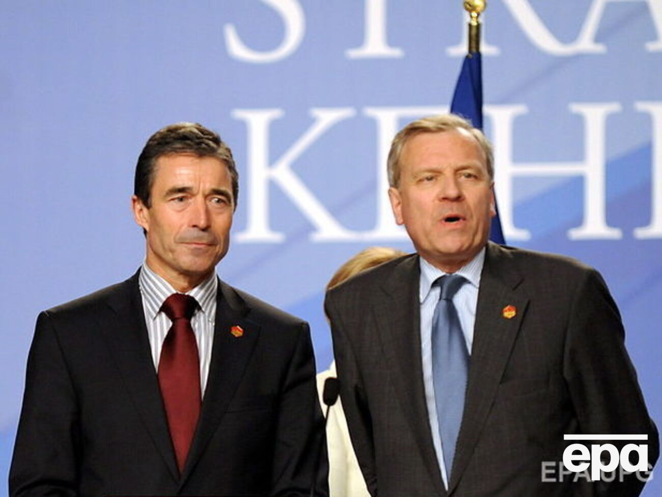 Расмуссен (слева) и Схеффер высказали опасения из-за возможной сделки Трампа с Кремлем