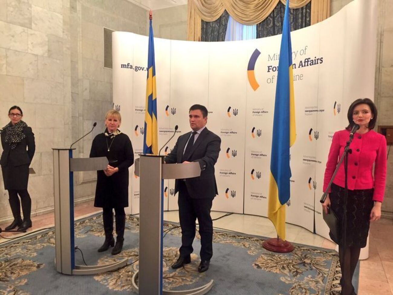 Климкин провел пресс-конференцию с главой МИД Швеции Маргот Вальстрем