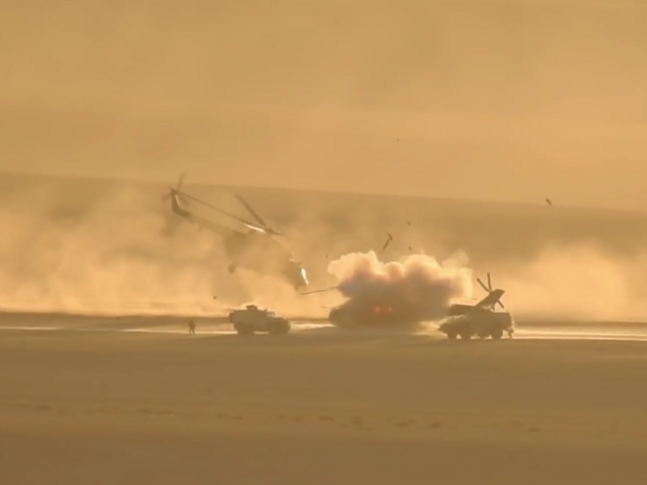 О нападении на российский вертолет сообщали боевики ИГИЛ