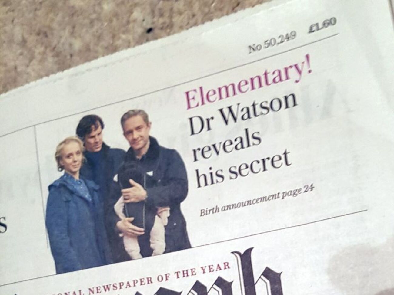 The Telegraph разместил "семейное" фото Ватсон