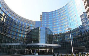 Отель "Виктория" в Минске, где, по данным СМИ, прошла встреча Савченко с главарями сепаратистов