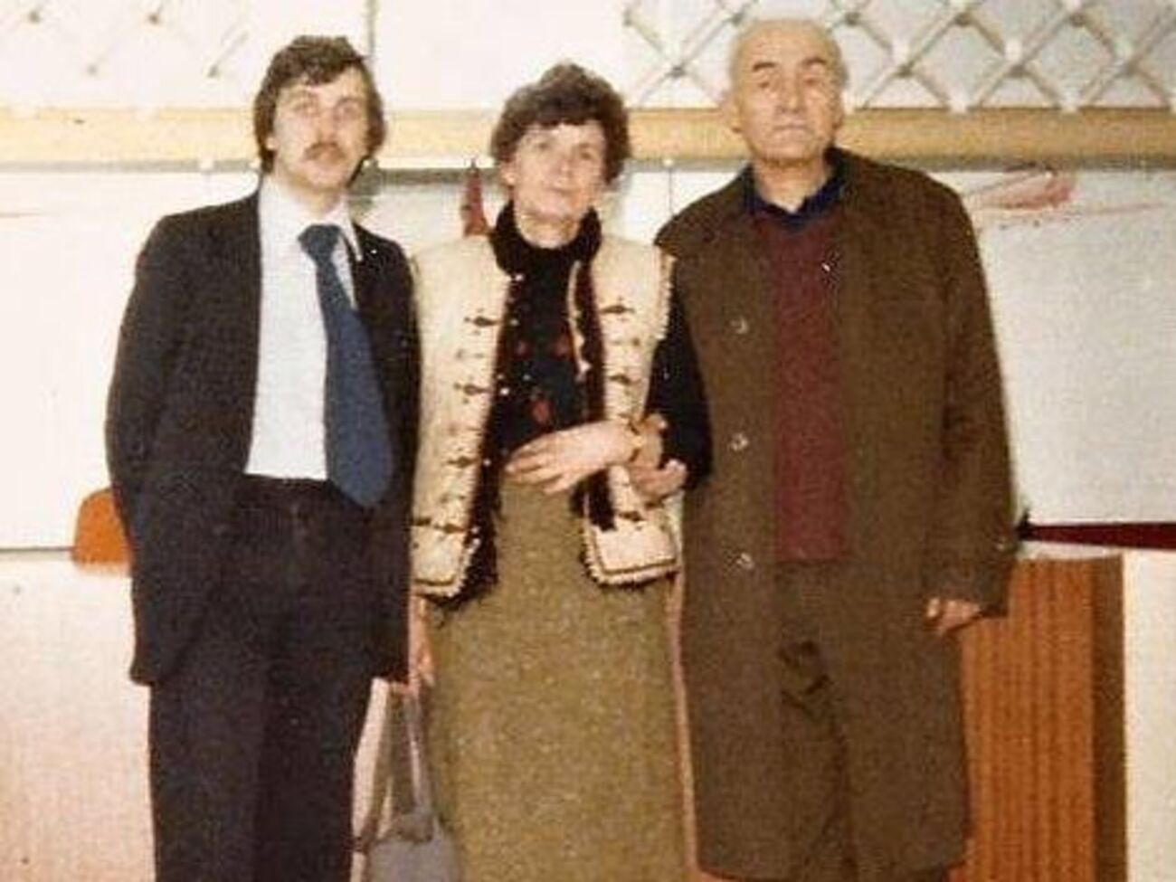 Караванский (справа) с женой в первый день после эмиграции из СССР