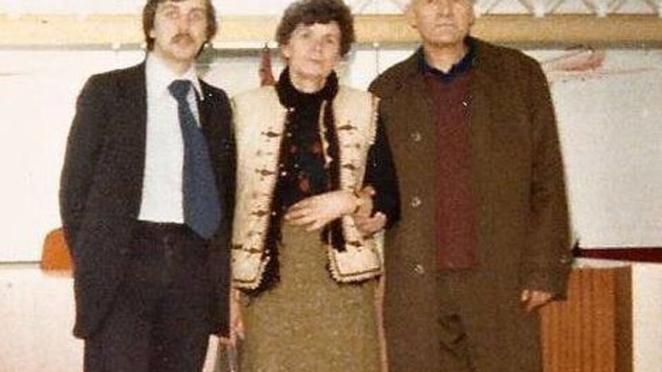 Караванский (справа) с женой в первый день после эмиграции из СССР